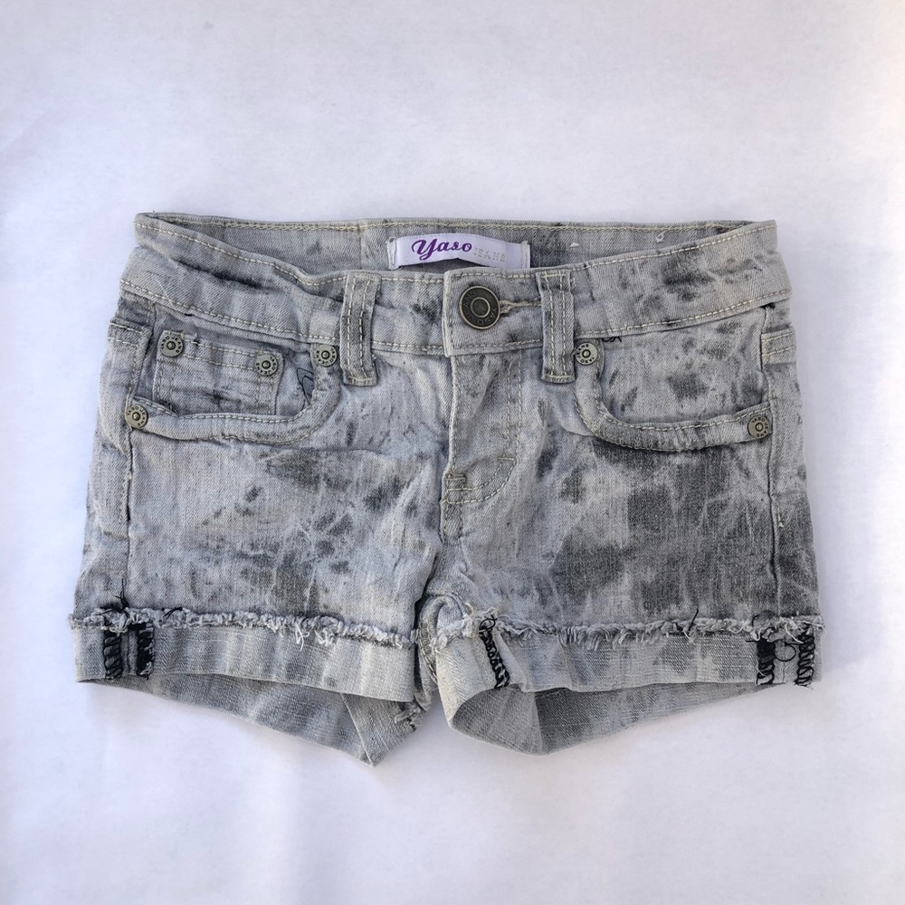 Yaso Acid Wash Jean Shorts